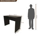 Ver imagem 3 de Escrivaninha Mesa Escritório 80cmx60cm 80cm Preto