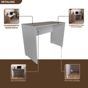 Ver imagem 4 de Escrivaninha Mesa Escritório 80cmx60cm 80cm Cinza Cristal