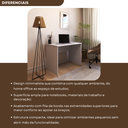 Ver imagem 5 de Escrivaninha Mesa Escritório 80CMX60CM 80cm Cinza Cristal
