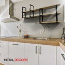 Ver imagem 6 de Prateleira Flutuante Estilo Industrial e Inovadora com Suporte de Metal e Mdf de 1mt