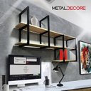 Ver imagem 5 de Prateleira Flutuante Estilo Industrial e Inovadora com Suporte de Metal e Mdf de 1mt