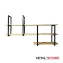 Ver imagem 2 de Prateleira Flutuante Estilo Industrial e Inovadora com Suporte de Metal e Mdf de 1mt