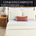 Ver imagem 6 de Conjunto Cama Casal King Size Lory 200 Fios Bordado 100%algodao Verity:palha