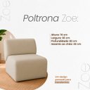 Ver mais imagens de Poltrona Decorativa Zoe Orgânica para Sala Recepção Hall Moderna Minimalista Luxo Suede