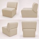 Ver imagem 6 de Poltrona Decorativa Zoe Orgânica para Sala Recepção Hall Moderna Minimalista Luxo Suede