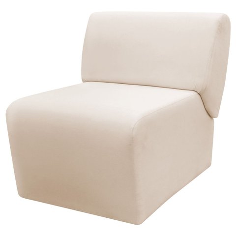 Poltrona Decorativa para Sala Manicure Consultório Escritório Zoe Suede
