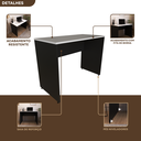 Ver imagem 4 de Escrivaninha Mesa Escritório 80cmx60cm 80cm Preto E Branca