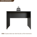 Ver imagem 4 de Escrivaninha Mesa Escritório 90cmx60cm 90cm Preto