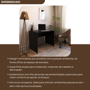Ver imagem 6 de Escrivaninha Mesa Escritório 90cmx60cm 90cm Preto