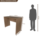 Ver imagem 3 de Escrivaninha Mesa Escritório 90cmx60cm 90cm Carvalho Mel