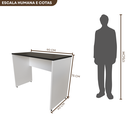 Ver imagem 3 de Escrivaninha Mesa Escritório 90CMX60CM 90cm Branca e Preto