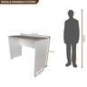 Escrivaninha Mesa Escritório 90cmx60cm 25mm - 3