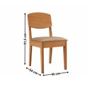 Ver imagem 4 de Conjunto Sala de Jantar Mesa Tampo 180cm Canto Copo de MDF e 6 Cadeiras Dublin Cleo Yescasa Marrom/Turim/Marromle
