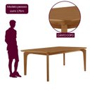 Ver imagem 6 de Conjunto Sala de Jantar Mesa Tampo 180cm Canto Copo de MDF e 6 Cadeiras Dublin Cleo Yescasa