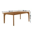 Ver imagem 3 de Conjunto Sala de Jantar Mesa Tampo 180cm Canto Copo de MDF e 6 Cadeiras Dublin Cleo Yescasa