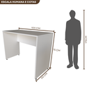 Ver imagem 3 de Escrivaninha Mesa Escritório 100CMX60CM 100cm Branca