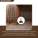Ver imagem 7 de Escrivaninha Mesa Escritório 100CMX60CM 100cm Carvalho Mel Bege