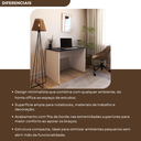 Ver imagem 6 de Escrivaninha Mesa Escritório 100CMX60CM 100cm Branca e Preto