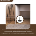 Ver imagem 7 de Escrivaninha Mesa Escritório 100CMX60CM 100cm Branca e Preto