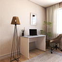 Ver imagem 5 de Escrivaninha Mesa Escritório 100cmx60cm 100cm Branca E Cinza Cristal