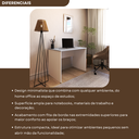 Ver mais imagens de Escrivaninha Mesa Escritório 100CMX60CM 100cm Branca e Cinza Cristal