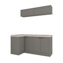 Ver imagem 3 de Lavanderia Modulada 05 Peças 100% MDF com Balcão Canto Reto Cinza/Calcare Americana