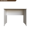 Ver imagem 2 de Escrivaninha Mesa Escritório 100CMX60CM 100cm Branca e Carvalho Mel Bege