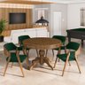 Conjunto Mesa de Jogos Carteado Bellagio Tampo Reversível e 4 Cadeiras Madeira Poker Base Estrela Ve - 7