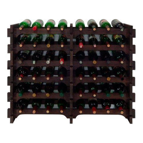 Adega Madeira 48 Garrafas Imbuia Cevey Adegas e Artesanatos