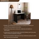 Ver mais imagens de Escrivaninha Mesa Escritório 100CMX60CM 100cm Preto e Branca