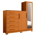 Ver imagem 3 de Cômoda 5 Gavetas para Tv até 50 Polegadas Espelho Cinamomo Nexus Shop Jm
