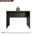 Ver imagem 4 de Escrivaninha Mesa Escritório 100CMX60CM 100cm Preto e Carvalho Mel Bege