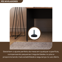 Ver mais imagens de Escrivaninha Mesa Escritório 100CMX60CM 100cm Preto e Carvalho Mel Bege