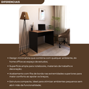 Ver imagem 7 de Escrivaninha Mesa Escritório 100CMX60CM 100cm Preto e Carvalho Mel Bege