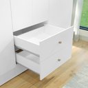 Ver imagem 6 de Guarda Roupa Solteiro Versa 6 Portas Branco Rosa Flex Fosco - Kits Paraná