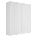 Ver imagem 1 de Guarda Roupa Solteiro Versa 6 Portas Branco Rosa Flex Fosco - Kits Paraná