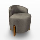 Ver imagem 5 de Puff Poltrona com Encosto Confortável Decorativa Orgânica para Recepção Linho Agatha