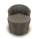 Ver imagem 4 de Puff Poltrona com Encosto Confortável Decorativa Orgânica para Recepção Linho Agatha
