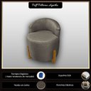Ver imagem 3 de Puff Poltrona com Encosto Confortável Decorativa Orgânica para Recepção Linho Agatha