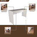 Ver imagem 7 de Escrivaninha Mesa Escritório 120cmx60cm 120cm Branca E Carvalho Mel