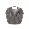 Cesto Trançado Retangular Alto Médio Cinza Antigo Mor - 3