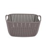 Cesto Trançado Retangular Alto Médio Cinza Antigo Mor - 1