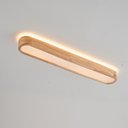 Ver imagem 1 de Plafon de Sobrepor Oval Estilo Madeira 65cm Led 30w 3 em 1 Bivolt 16129-pl