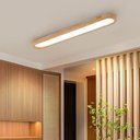 Ver imagem 2 de Plafon de Sobrepor Oval Estilo Madeira 65cm Led 30w 3 em 1 Bivolt 16129-pl