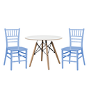 Ver imagem 1 de Conjunto Infantil Mesa Eames 60cm com 2 Cadeiras Tiffany Polipropileno Kids