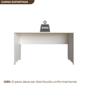 Ver imagem 5 de Escrivaninha Mesa Escritório 140cmx60cm 140cm Branca