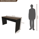 Ver imagem 3 de Escrivaninha Mesa Escritório 140CMX60CM 140cm Preto