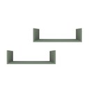 Ver imagem 1 de Kit 2 Prateleiras U Decorativas Multiuso em Mdf Plancasa:verde Jade