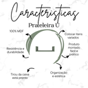 Ver imagem 5 de Kit 2 Prateleiras U Decorativas Multiuso em Mdf Plancasa:verde Jade
