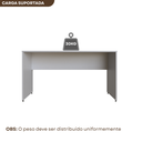 Ver imagem 5 de Escrivaninha Mesa Escritório 140cmx60cm 140cm Cinza Cristal